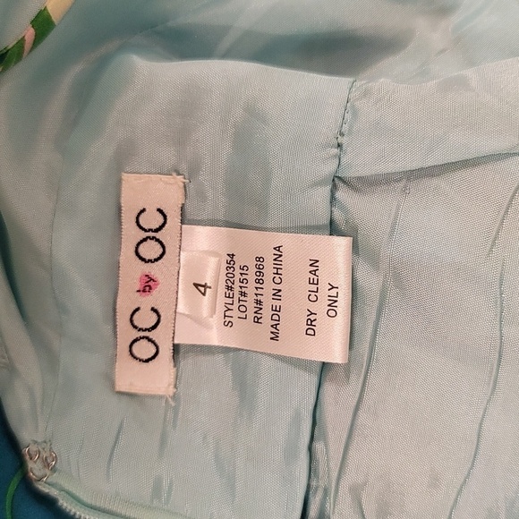 OC by Oleg Cassini VTG 760's Lime Green Strappy Y2k Midi Silk Dress - Size 4 - Picture 9 of 10